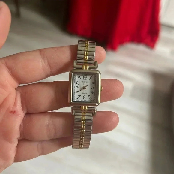 4/$100 Carriage analog stainless steel wrist watch  unisex 6 inches - Picture 5 of 6